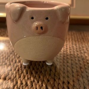 Pink Pig on Legs Small Planter